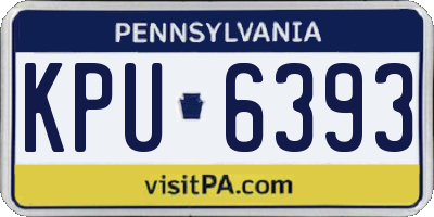 PA license plate KPU6393