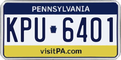 PA license plate KPU6401