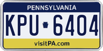 PA license plate KPU6404