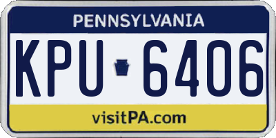 PA license plate KPU6406