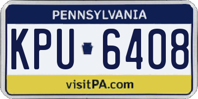 PA license plate KPU6408