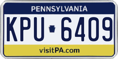 PA license plate KPU6409