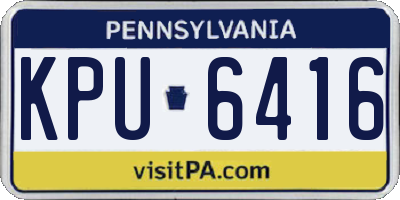 PA license plate KPU6416