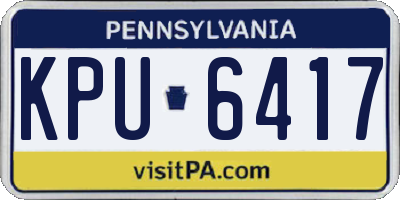 PA license plate KPU6417