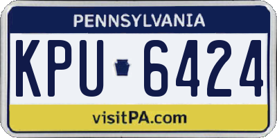 PA license plate KPU6424