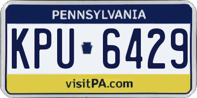 PA license plate KPU6429