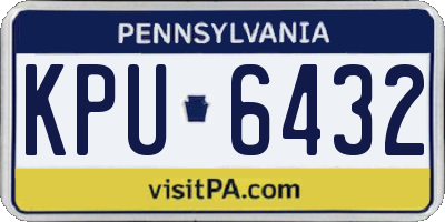 PA license plate KPU6432