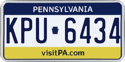 PA license plate KPU6434