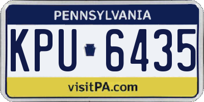 PA license plate KPU6435