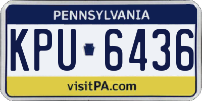 PA license plate KPU6436
