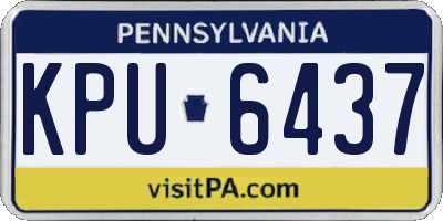PA license plate KPU6437