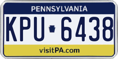 PA license plate KPU6438