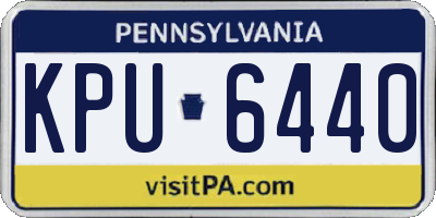 PA license plate KPU6440