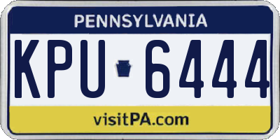 PA license plate KPU6444
