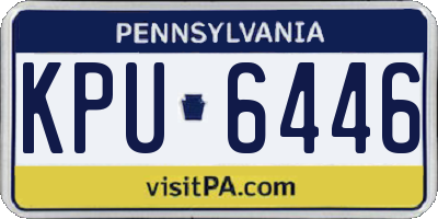 PA license plate KPU6446