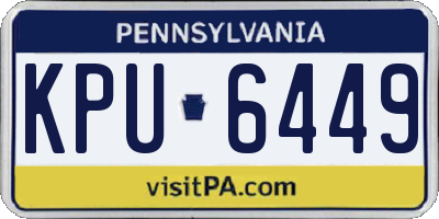 PA license plate KPU6449