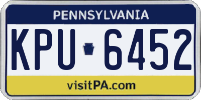 PA license plate KPU6452