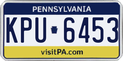 PA license plate KPU6453