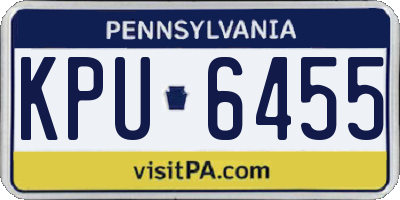 PA license plate KPU6455