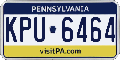 PA license plate KPU6464