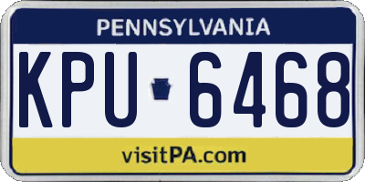 PA license plate KPU6468