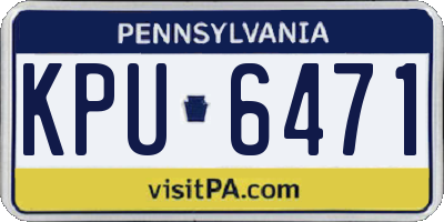 PA license plate KPU6471
