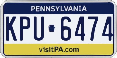 PA license plate KPU6474