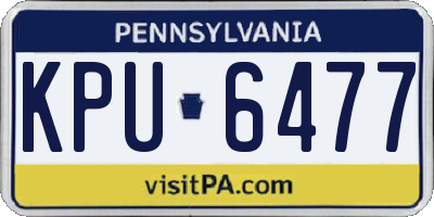 PA license plate KPU6477