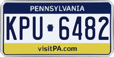 PA license plate KPU6482
