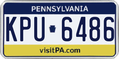 PA license plate KPU6486