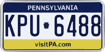 PA license plate KPU6488