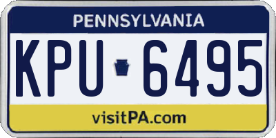 PA license plate KPU6495