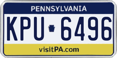 PA license plate KPU6496