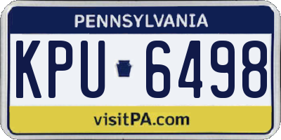 PA license plate KPU6498