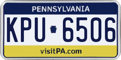 PA license plate KPU6506