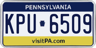 PA license plate KPU6509