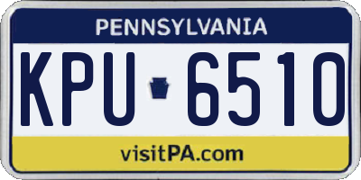 PA license plate KPU6510