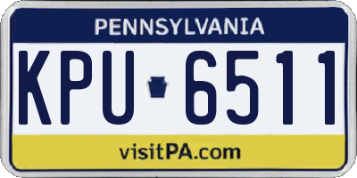 PA license plate KPU6511