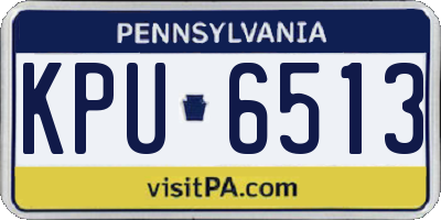 PA license plate KPU6513