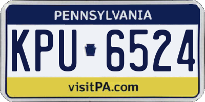 PA license plate KPU6524