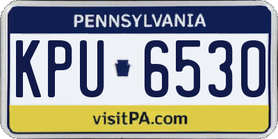 PA license plate KPU6530