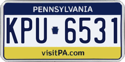 PA license plate KPU6531