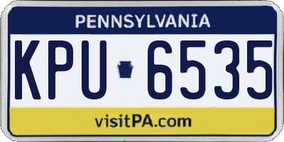 PA license plate KPU6535