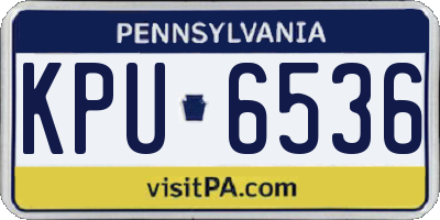 PA license plate KPU6536