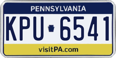 PA license plate KPU6541