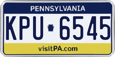 PA license plate KPU6545