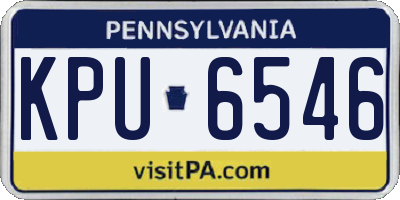 PA license plate KPU6546