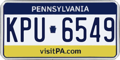 PA license plate KPU6549