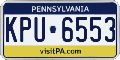 PA license plate KPU6553