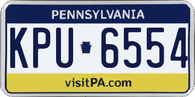 PA license plate KPU6554